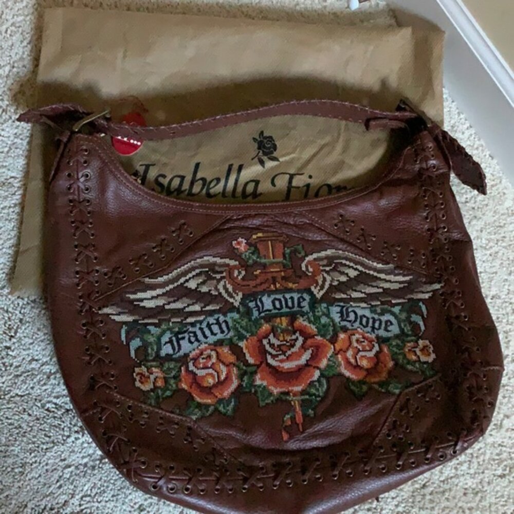 Isabella Fiore faith love hope Easy Rider kathleen bag- $695 - NWT